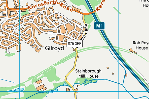 S75 3EF map - OS VectorMap District (Ordnance Survey) S75 3EF map - OS VectorMap District (Ordnance Survey)
