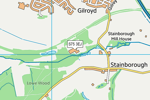 S75 3EJ map - OS VectorMap District (Ordnance Survey) S75 3EJ map - OS VectorMap District (Ordnance Survey)