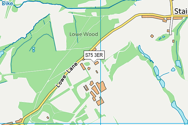 S75 3ER map - OS VectorMap District (Ordnance Survey) S75 3ER map - OS VectorMap District (Ordnance Survey)