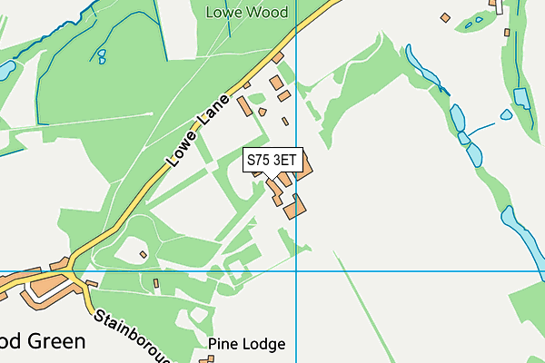 S75 3ET map - OS VectorMap District (Ordnance Survey) S75 3ET map - OS VectorMap District (Ordnance Survey)