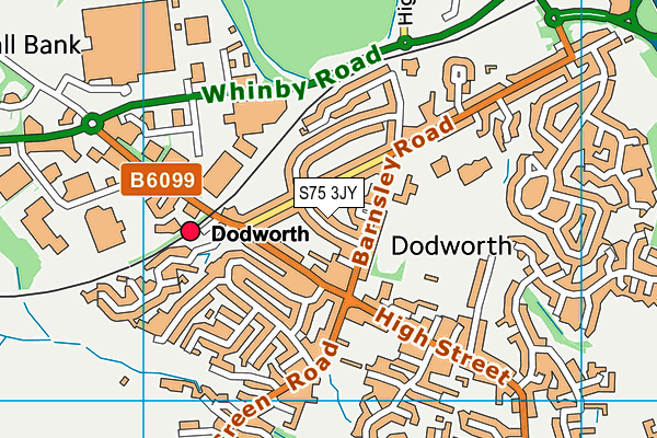 S75 3JY map - OS VectorMap District (Ordnance Survey) S75 3JY map - OS VectorMap District (Ordnance Survey)