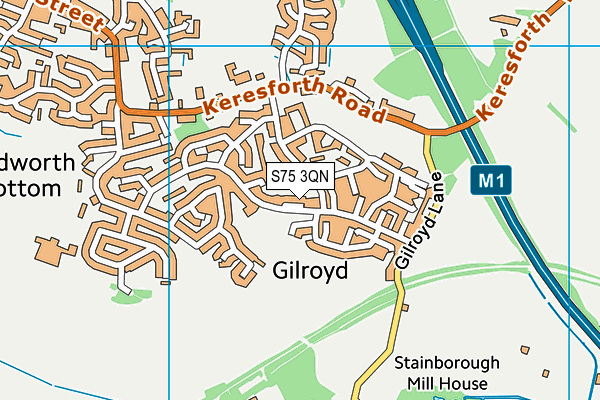 S75 3QN map - OS VectorMap District (Ordnance Survey) S75 3QN map - OS VectorMap District (Ordnance Survey)