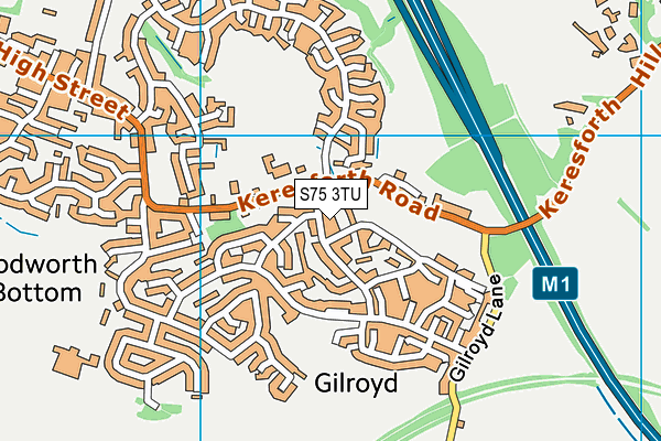 S75 3TU map - OS VectorMap District (Ordnance Survey) S75 3TU map - OS VectorMap District (Ordnance Survey)