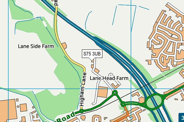 S75 3UB map - OS VectorMap District (Ordnance Survey) S75 3UB map - OS VectorMap District (Ordnance Survey)