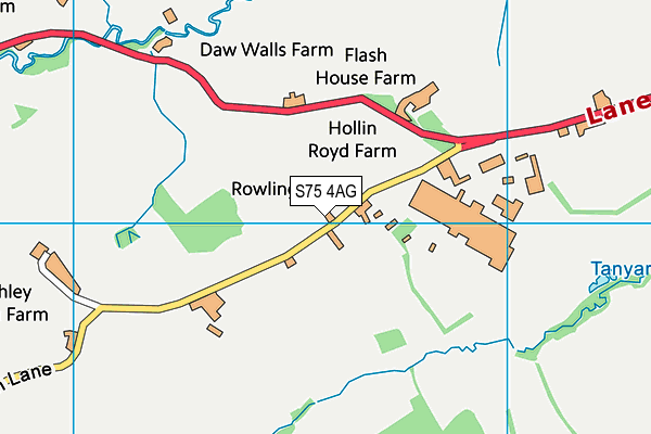 S75 4AG map - OS VectorMap District (Ordnance Survey) S75 4AG map - OS VectorMap District (Ordnance Survey)