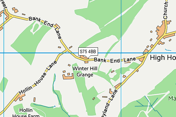 S75 4BB map - OS VectorMap District (Ordnance Survey) S75 4BB map - OS VectorMap District (Ordnance Survey)