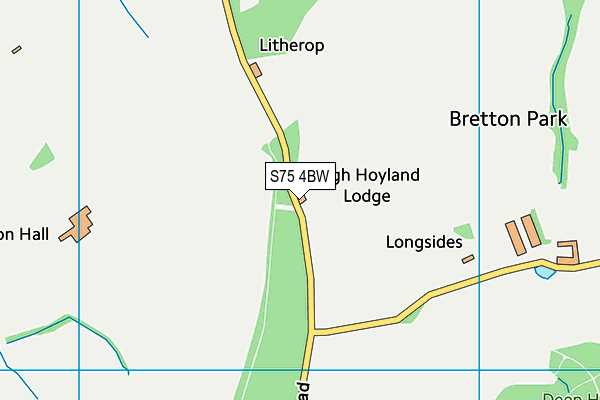 S75 4BW map - OS VectorMap District (Ordnance Survey) S75 4BW map - OS VectorMap District (Ordnance Survey)