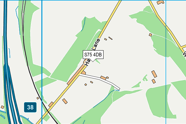S75 4DB map - OS VectorMap District (Ordnance Survey) S75 4DB map - OS VectorMap District (Ordnance Survey)