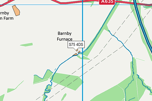 S75 4DS map - OS VectorMap District (Ordnance Survey) S75 4DS map - OS VectorMap District (Ordnance Survey)