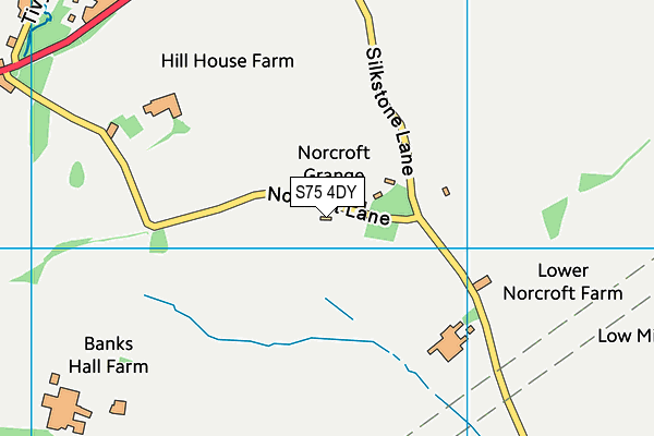 S75 4DY map - OS VectorMap District (Ordnance Survey) S75 4DY map - OS VectorMap District (Ordnance Survey)