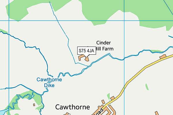 S75 4JA map - OS VectorMap District (Ordnance Survey) S75 4JA map - OS VectorMap District (Ordnance Survey)