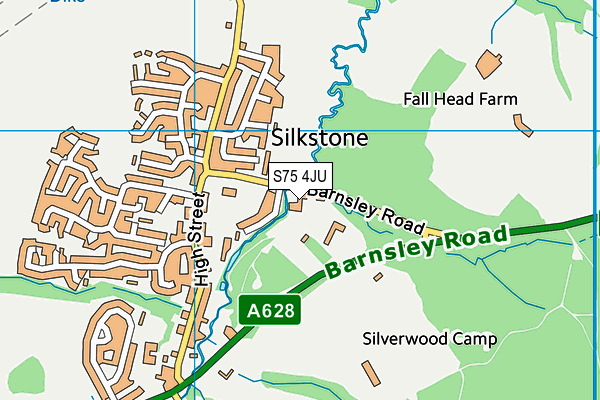 S75 4JU map - OS VectorMap District (Ordnance Survey) S75 4JU map - OS VectorMap District (Ordnance Survey)