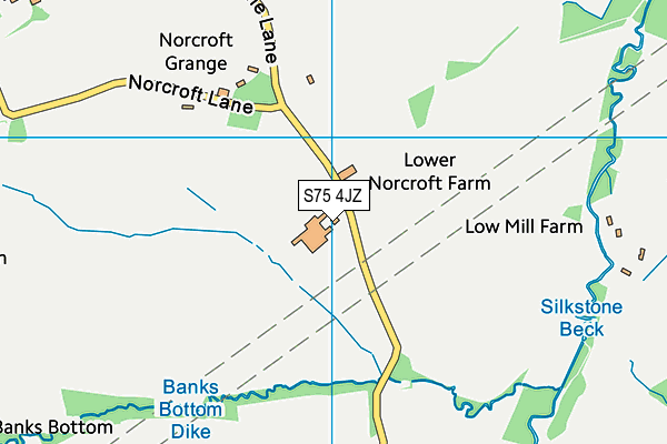 S75 4JZ map - OS VectorMap District (Ordnance Survey) S75 4JZ map - OS VectorMap District (Ordnance Survey)