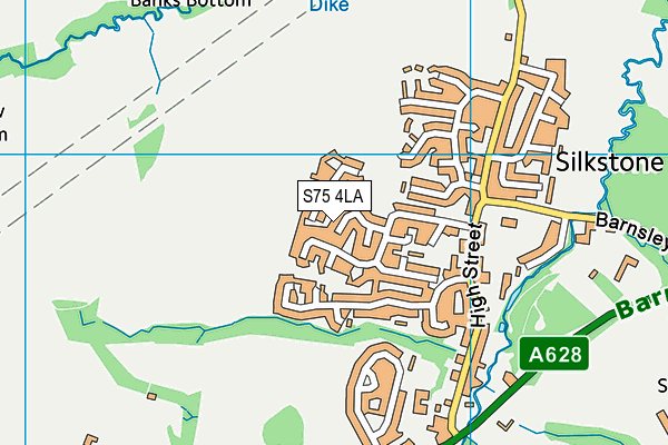 S75 4LA map - OS VectorMap District (Ordnance Survey) S75 4LA map - OS VectorMap District (Ordnance Survey)