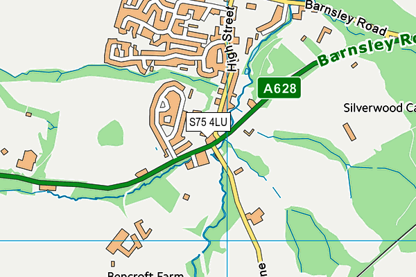 S75 4LU map - OS VectorMap District (Ordnance Survey) S75 4LU map - OS VectorMap District (Ordnance Survey)