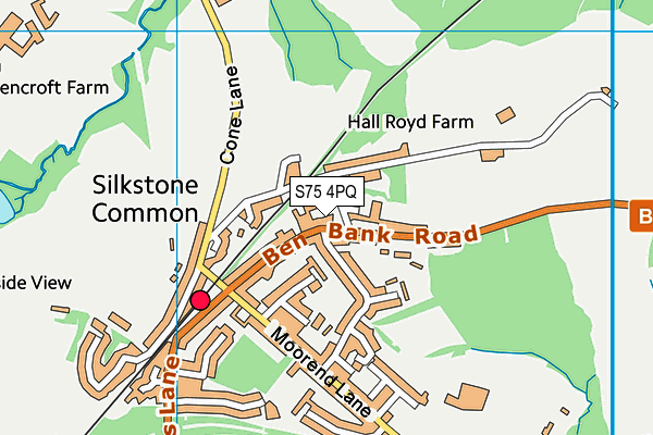 S75 4PQ map - OS VectorMap District (Ordnance Survey) S75 4PQ map - OS VectorMap District (Ordnance Survey)