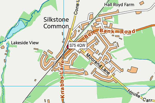S75 4QW map - OS VectorMap District (Ordnance Survey) S75 4QW map - OS VectorMap District (Ordnance Survey)