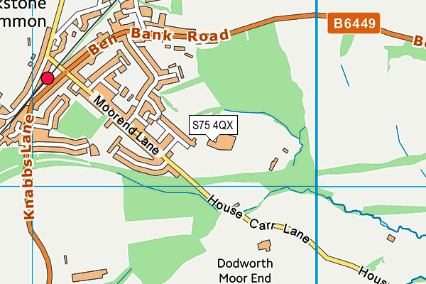 S75 4QX map - OS VectorMap District (Ordnance Survey) S75 4QX map - OS VectorMap District (Ordnance Survey)