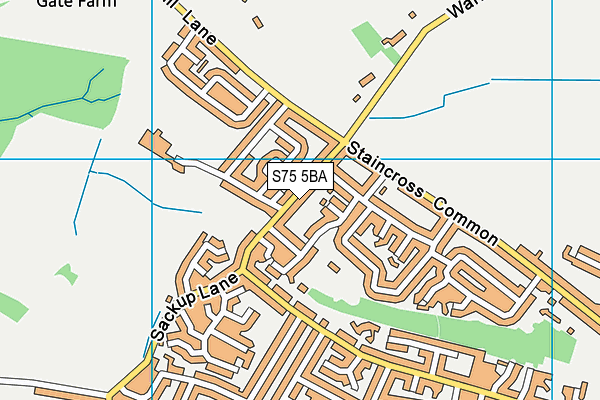 S75 5BA map - OS VectorMap District (Ordnance Survey) S75 5BA map - OS VectorMap District (Ordnance Survey)