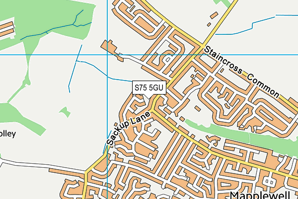 S75 5GU map - OS VectorMap District (Ordnance Survey) S75 5GU map - OS VectorMap District (Ordnance Survey)