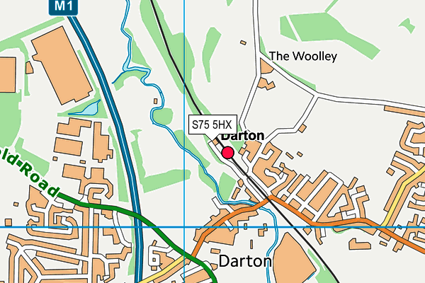 S75 5HX map - OS VectorMap District (Ordnance Survey) S75 5HX map - OS VectorMap District (Ordnance Survey)