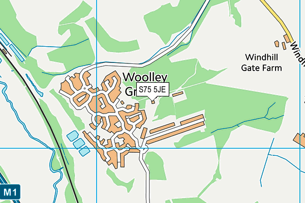 S75 5JE map - OS VectorMap District (Ordnance Survey) S75 5JE map - OS VectorMap District (Ordnance Survey)