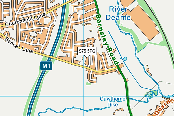 S75 5PG map - OS VectorMap District (Ordnance Survey) S75 5PG map - OS VectorMap District (Ordnance Survey)