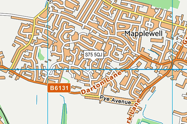 S75 5QJ map - OS VectorMap District (Ordnance Survey) S75 5QJ map - OS VectorMap District (Ordnance Survey)