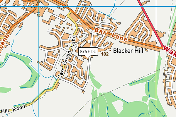 S75 6DU map - OS VectorMap District (Ordnance Survey) S75 6DU map - OS VectorMap District (Ordnance Survey)
