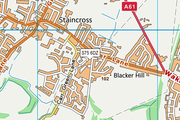 S75 6DZ map - OS VectorMap District (Ordnance Survey) S75 6DZ map - OS VectorMap District (Ordnance Survey)