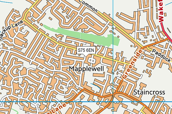 S75 6EN map - OS VectorMap District (Ordnance Survey) S75 6EN map - OS VectorMap District (Ordnance Survey)