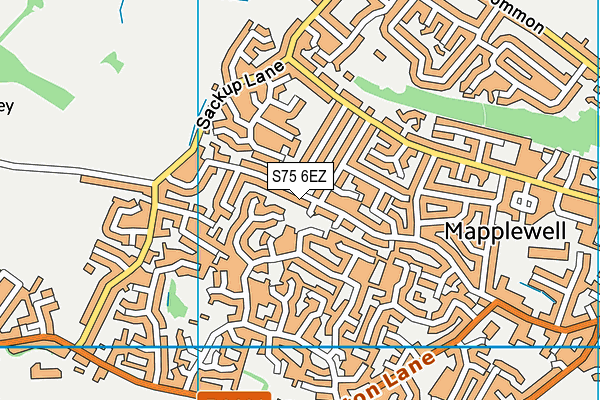 S75 6EZ map - OS VectorMap District (Ordnance Survey) S75 6EZ map - OS VectorMap District (Ordnance Survey)