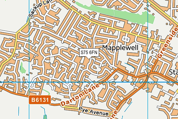 S75 6FN map - OS VectorMap District (Ordnance Survey) S75 6FN map - OS VectorMap District (Ordnance Survey)
