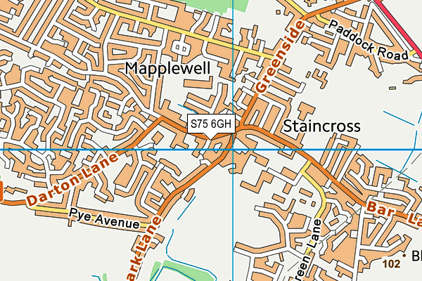 S75 6GH map - OS VectorMap District (Ordnance Survey) S75 6GH map - OS VectorMap District (Ordnance Survey)