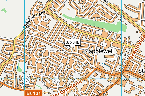 S75 6HE map - OS VectorMap District (Ordnance Survey) S75 6HE map - OS VectorMap District (Ordnance Survey)