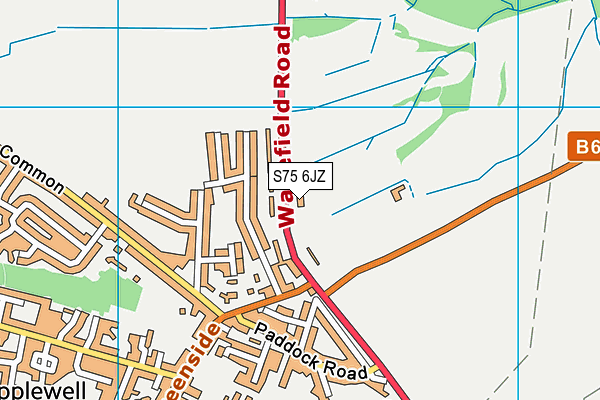 S75 6JZ map - OS VectorMap District (Ordnance Survey) S75 6JZ map - OS VectorMap District (Ordnance Survey)