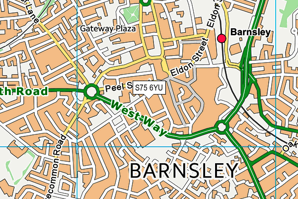 S75 6YU map - OS VectorMap District (Ordnance Survey) S75 6YU map - OS VectorMap District (Ordnance Survey)