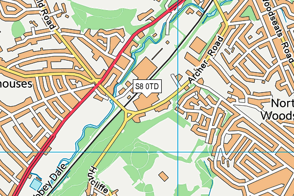 S8 0TD map - OS VectorMap District (Ordnance Survey) S8 0TD map - OS VectorMap District (Ordnance Survey)