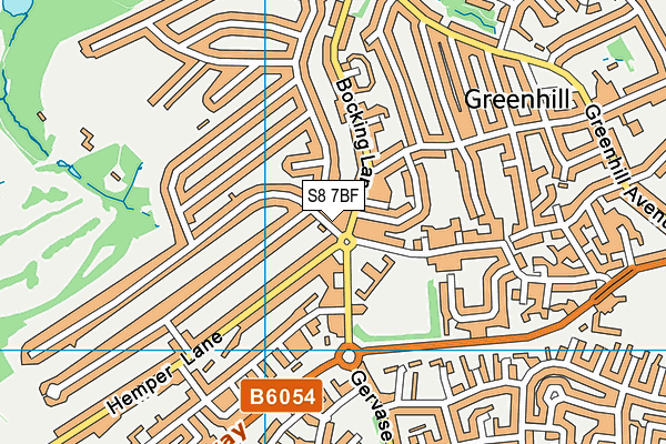 S8 7BF map - OS VectorMap District (Ordnance Survey) S8 7BF map - OS VectorMap District (Ordnance Survey)
