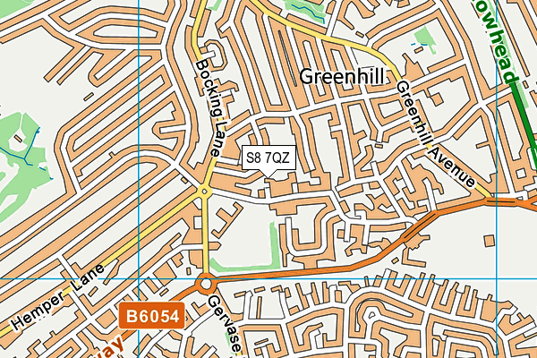 S8 7QZ map - OS VectorMap District (Ordnance Survey) S8 7QZ map - OS VectorMap District (Ordnance Survey)