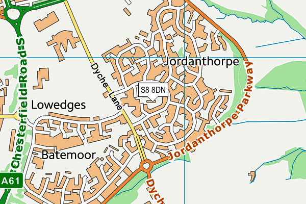 S8 8DN map - OS VectorMap District (Ordnance Survey) S8 8DN map - OS VectorMap District (Ordnance Survey)
