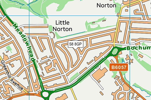 S8 8GP map - OS VectorMap District (Ordnance Survey) S8 8GP map - OS VectorMap District (Ordnance Survey)