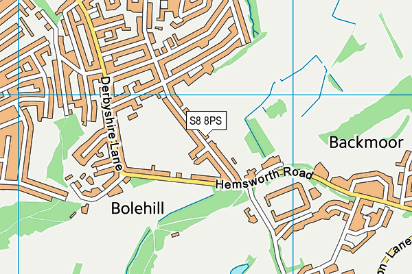 S8 8PS map - OS VectorMap District (Ordnance Survey) S8 8PS map - OS VectorMap District (Ordnance Survey)