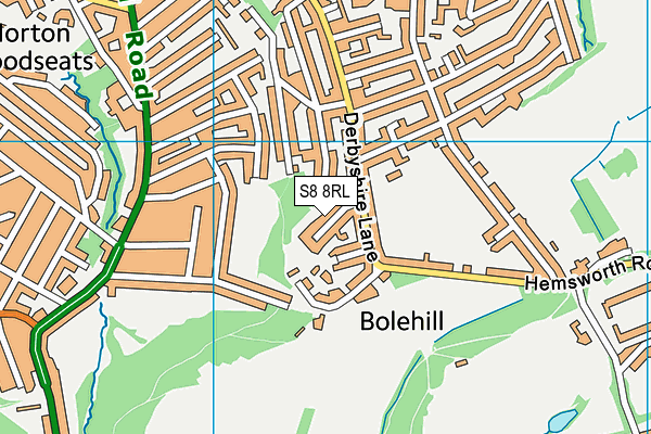 S8 8RL map - OS VectorMap District (Ordnance Survey) S8 8RL map - OS VectorMap District (Ordnance Survey)