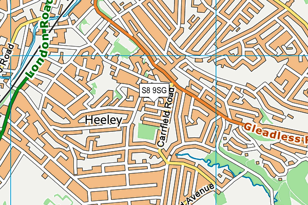 S8 9SG map - OS VectorMap District (Ordnance Survey) S8 9SG map - OS VectorMap District (Ordnance Survey)