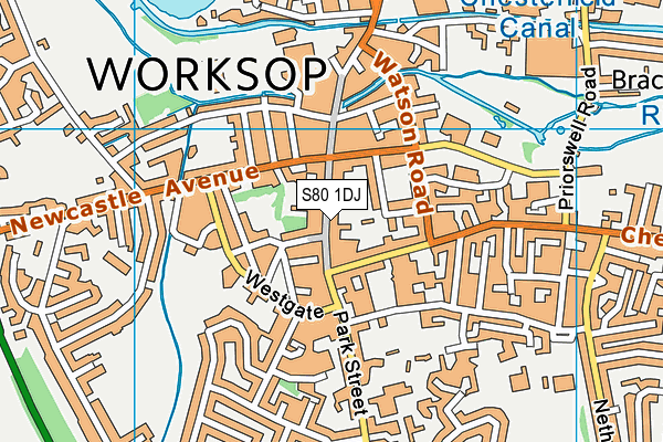 S80 1DJ map - OS VectorMap District (Ordnance Survey) S80 1DJ map - OS VectorMap District (Ordnance Survey)
