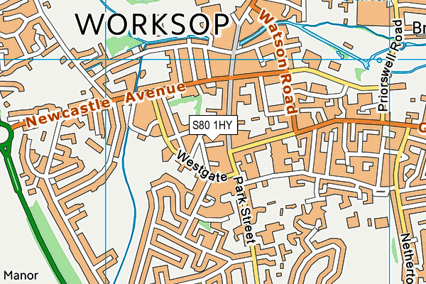 S80 1HY map - OS VectorMap District (Ordnance Survey) S80 1HY map - OS VectorMap District (Ordnance Survey)