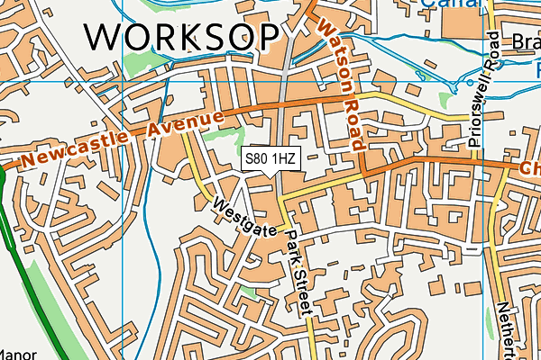 S80 1HZ map - OS VectorMap District (Ordnance Survey) S80 1HZ map - OS VectorMap District (Ordnance Survey)
