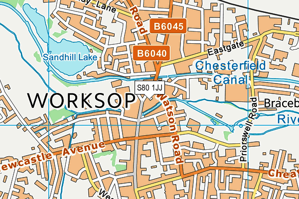 S80 1JJ map - OS VectorMap District (Ordnance Survey) S80 1JJ map - OS VectorMap District (Ordnance Survey)
