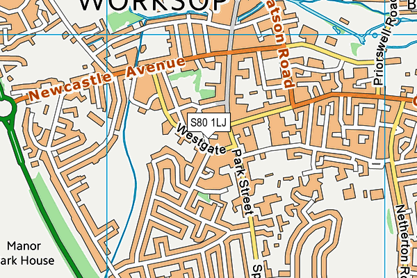 S80 1LJ map - OS VectorMap District (Ordnance Survey) S80 1LJ map - OS VectorMap District (Ordnance Survey)